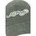 kasketter-buet-gron-snapback-embroidery-applique-cord-af-ed-hardy