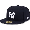 kasketter-flad-marinebla-tilpasset-59fifty-hall-of-fame-fra-new-york-yankees-mlb-af-new-era