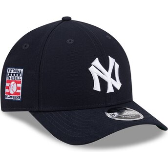 Kasketter buet marineblå snapback 9FORTY M-Crown Hall Of Fame fra New York Yankees MLB af New Era