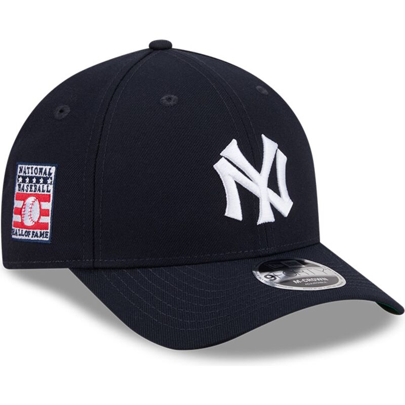 kasketter-buet-marinebla-snapback-9forty-m-crown-hall-of-fame-fra-new-york-yankees-mlb-af-new-era