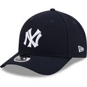 kasketter-buet-marinebla-snapback-9forty-m-crown-hall-of-fame-fra-new-york-yankees-mlb-af-new-era