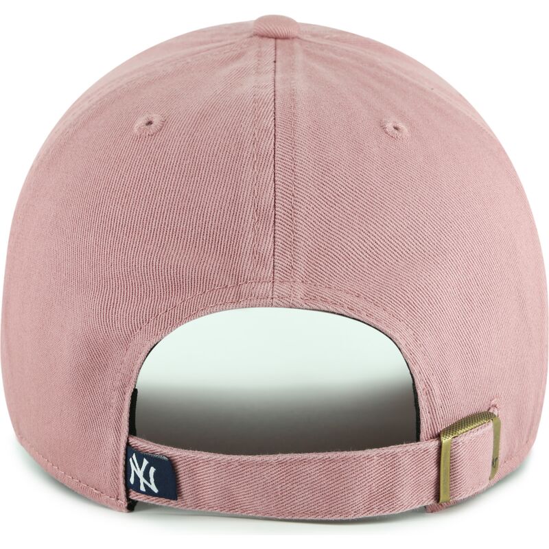 kasketter-buet-lyserod-justerbar-rem-til-barn-clean-up-icon-alt-strawberry-fra-new-york-yankees-mlb-af-47-brand