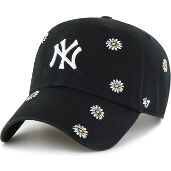 Kasketter buet sort justerbar rem til barn Clean Up Scatter fra New York Yankees MLB af 47 Brand