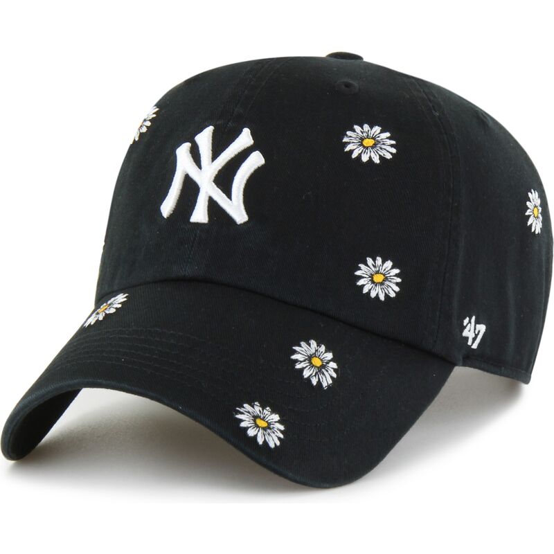 kasketter-buet-sort-justerbar-rem-til-barn-clean-up-scatter-fra-new-york-yankees-mlb-af-47-brand