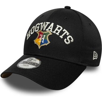 Kasketter buet sort snapback til barn 9FORTY Wordmark fra Hogwarts Harry Potter af New Era
