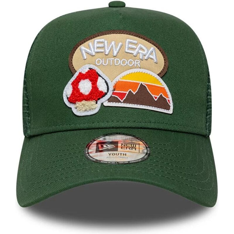 kasketter-buet-gron-snapback-til-barn-a-frame-outdoor-af-new-era