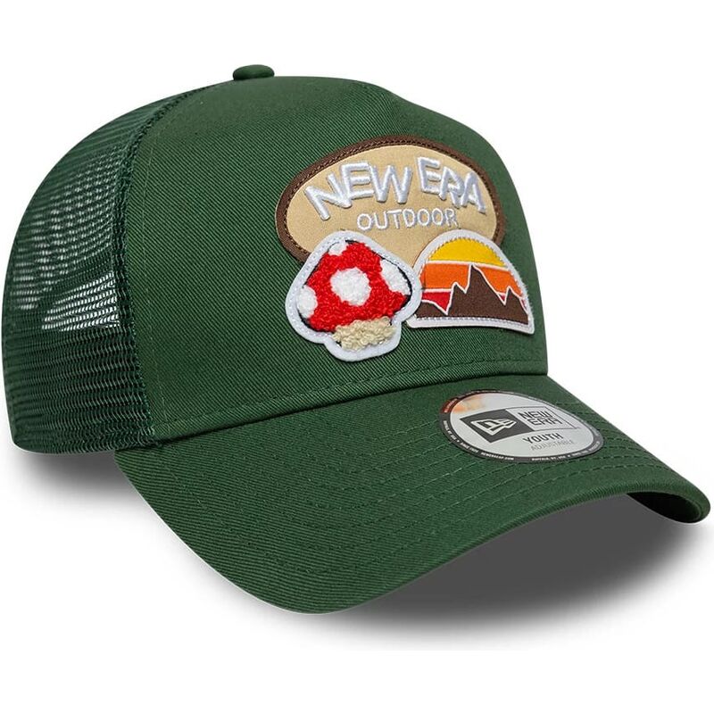 kasketter-buet-gron-snapback-til-barn-a-frame-outdoor-af-new-era