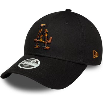 Kasketter buet sort justerbar rem 9FORTY Tort Infill fra Los Angeles Dodgers MLB af New Era