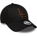 kasketter-buet-sort-justerbar-rem-9forty-tort-infill-fra-los-angeles-dodgers-mlb-af-new-era