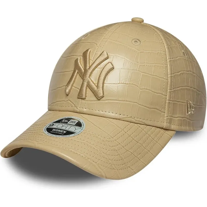 kasketter-buet-beige-justerbar-rem-9forty-pu-pattern-fra-new-york-yankees-mlb-af-new-era kasketter-buet-beige-justerbar-rem-9forty-pu-pattern-fra-new-york-yankees-mlb-af-new-era