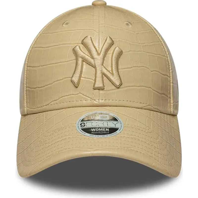 kasketter-buet-beige-justerbar-rem-9forty-pu-pattern-fra-new-york-yankees-mlb-af-new-era kasketter-buet-beige-justerbar-rem-9forty-pu-pattern-fra-new-york-yankees-mlb-af-new-era