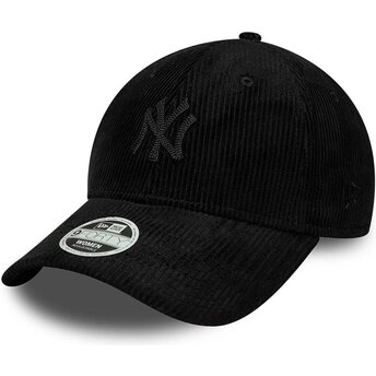 Kasketter buet sort justerbar rem 9FORTY Cord fra New York Yankees MLB af New Era