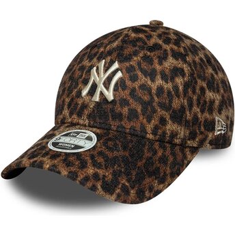 Kasketter buet leopard justerbar rem 9FORTY Leopard Cosy fra New York Yankees MLB af New Era