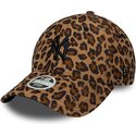 kasketter-buet-leopard-justerbar-rem-9forty-leopard-cord-fra-new-york-yankees-mlb-af-new-era