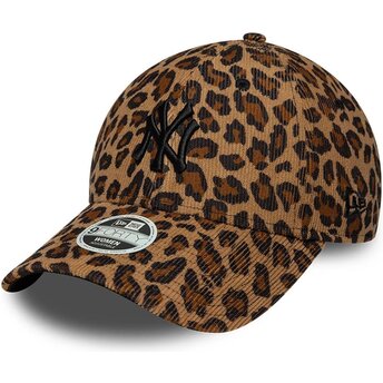 Kasketter buet leopard justerbar rem 9FORTY Leopard Cord fra New York Yankees MLB af New Era