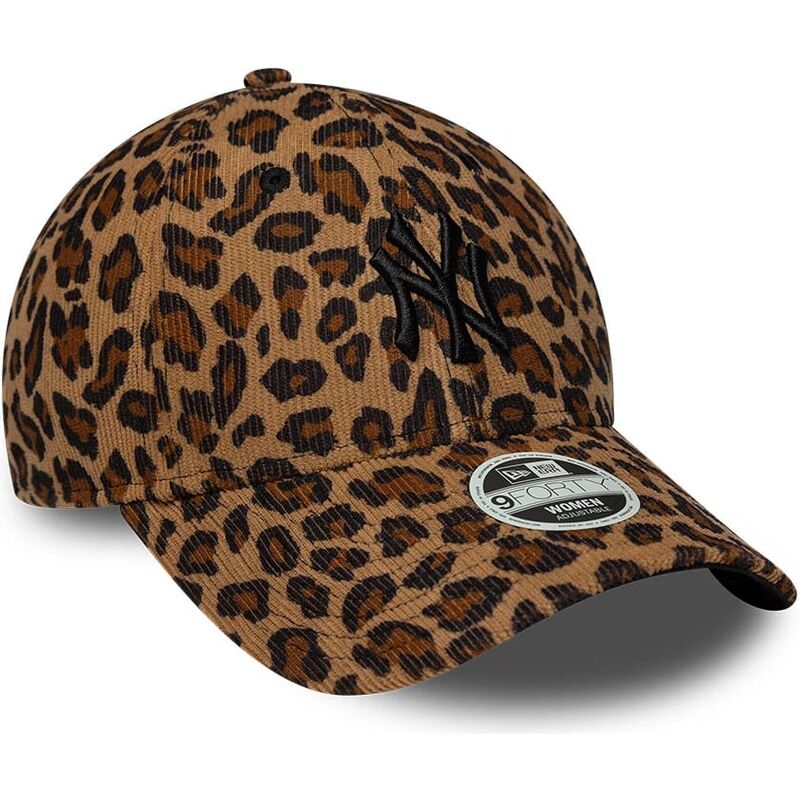 kasketter-buet-leopard-justerbar-rem-9forty-leopard-cord-fra-new-york-yankees-mlb-af-new-era