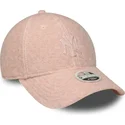 kasketter-buet-lyserod-snapback-rosa-9forty-m-crown-winter-borg-fra-new-york-yankees-mlb-af-new-era
