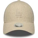 kasketter-buet-beige-snapback-9forty-m-crown-winter-borg-fra-los-angeles-dodgers-mlb-af-new-era