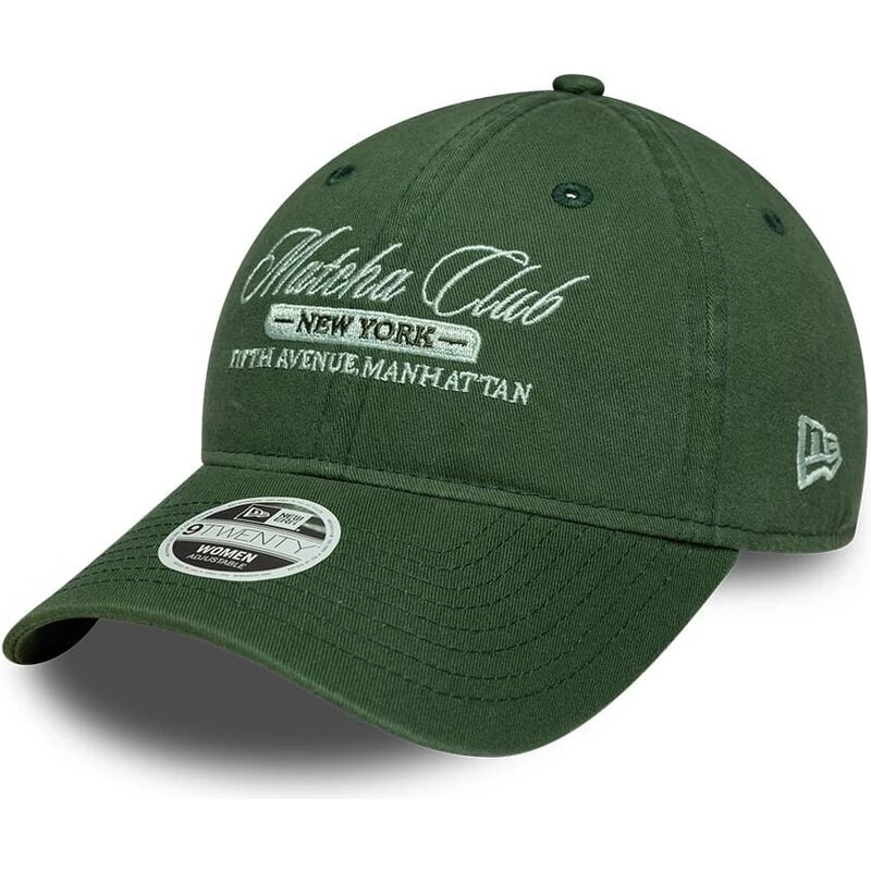 kasketter-buet-gron-justerbar-rem-9twenty-matcha-club-af-new-era