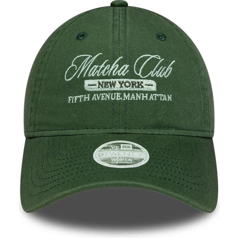 kasketter-buet-gron-justerbar-rem-9twenty-matcha-club-af-new-era