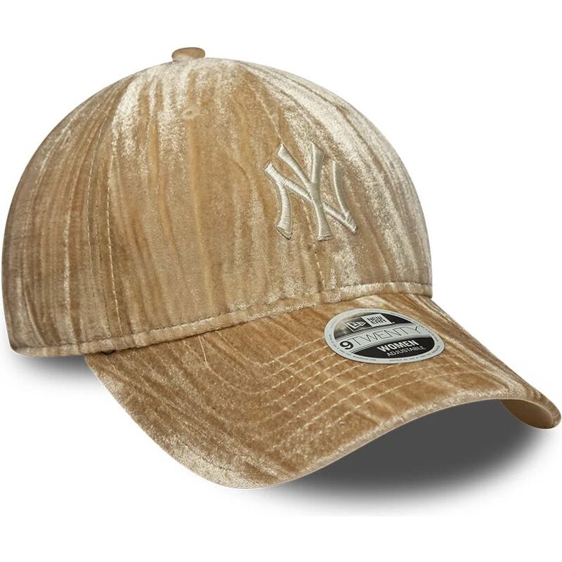 kasketter-buet-beige-justerbar-rem-9twenty-velour-fra-new-york-yankees-mlb-af-new-era kasketter-buet-beige-justerbar-rem-9twenty-velour-fra-new-york-yankees-mlb-af-new-era