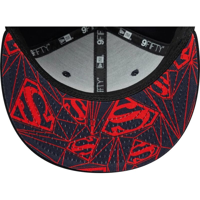 kasketter-flad-bla-snapback-til-barn-9fifty-piping-fra-superman-dc-comics-af-new-era