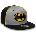 kasketter-flad-gra-snapback-til-barn-9fifty-piping-fra-batman-dc-comics-af-new-era