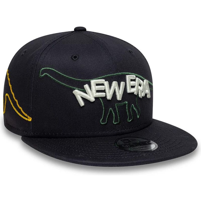 kasketter-flad-marinebla-snapback-til-barn-9fifty-dino-af-new-era kasketter-flad-marinebla-snapback-til-barn-9fifty-dino-af-new-era