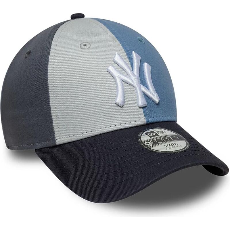 kasketter-buet-flerfarvet-justerbar-rem-til-barn-9forty-colourblock-fra-new-york-yankees-mlb-af-new-era