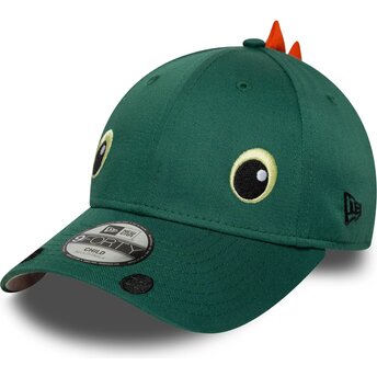 Kasketter buet grøn snapback til barn 9FORTY Dino Face af New Era