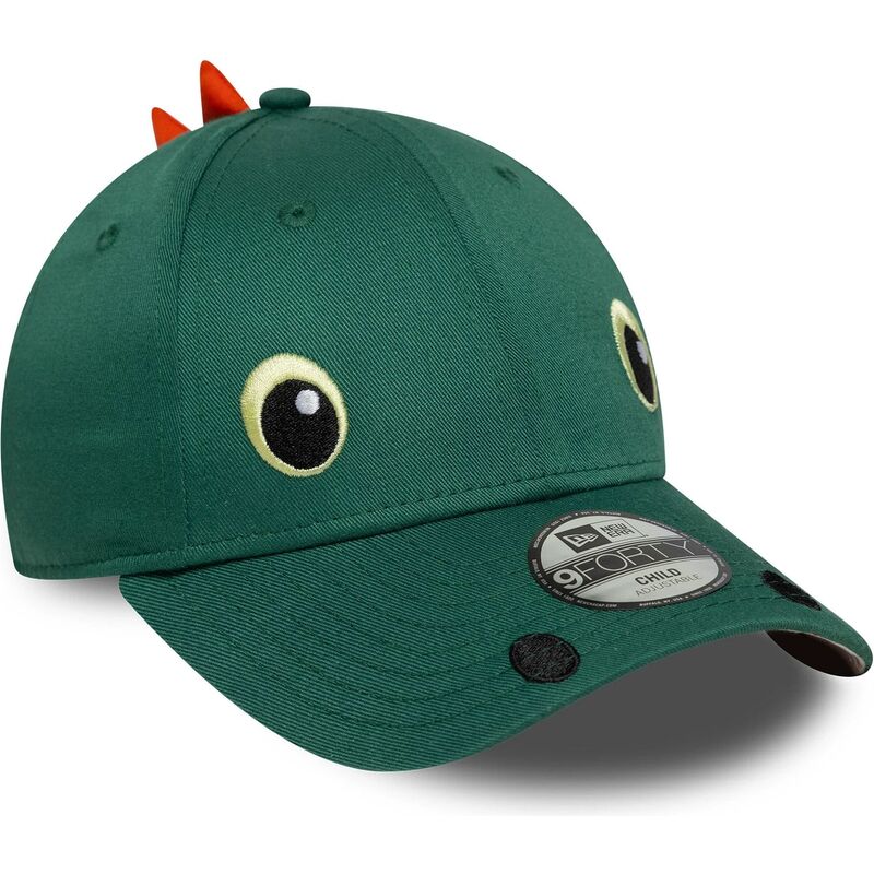 kasketter-buet-gron-snapback-til-barn-9forty-dino-face-af-new-era