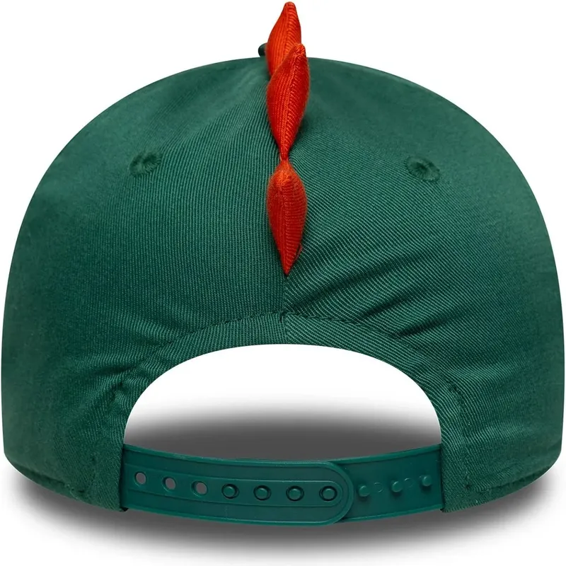 kasketter-buet-gron-snapback-til-barn-9forty-dino-face-af-new-era