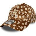 kasketter-buet-brun-justerbar-rem-9twenty-animal-print-fra-los-angeles-dodgers-mlb-af-new-era