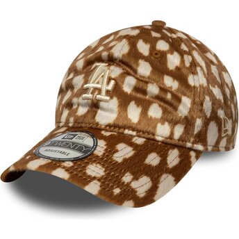 Kasketter buet brun justerbar rem 9TWENTY Animal Print fra Los Angeles Dodgers MLB af New Era