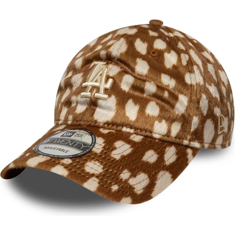 kasketter-buet-brun-justerbar-rem-9twenty-animal-print-fra-los-angeles-dodgers-mlb-af-new-era