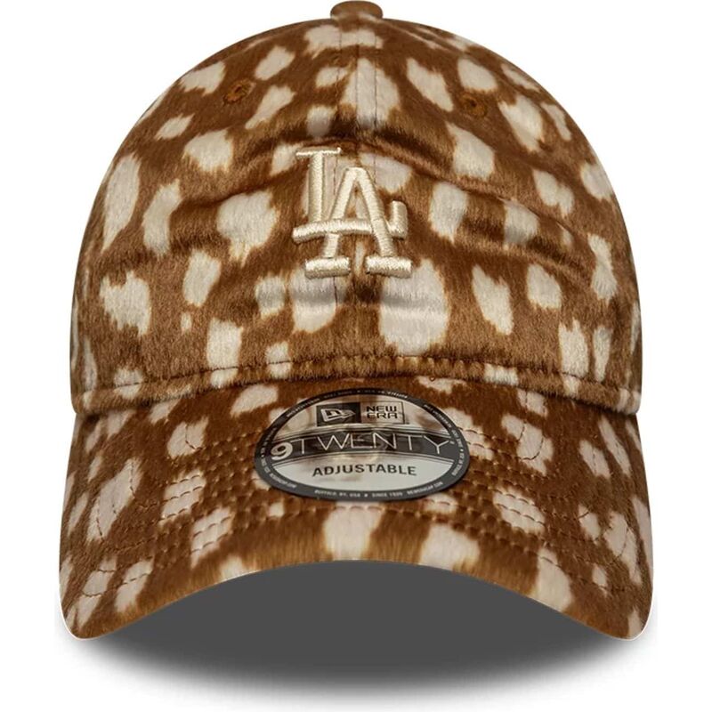 kasketter-buet-brun-justerbar-rem-9twenty-animal-print-fra-los-angeles-dodgers-mlb-af-new-era