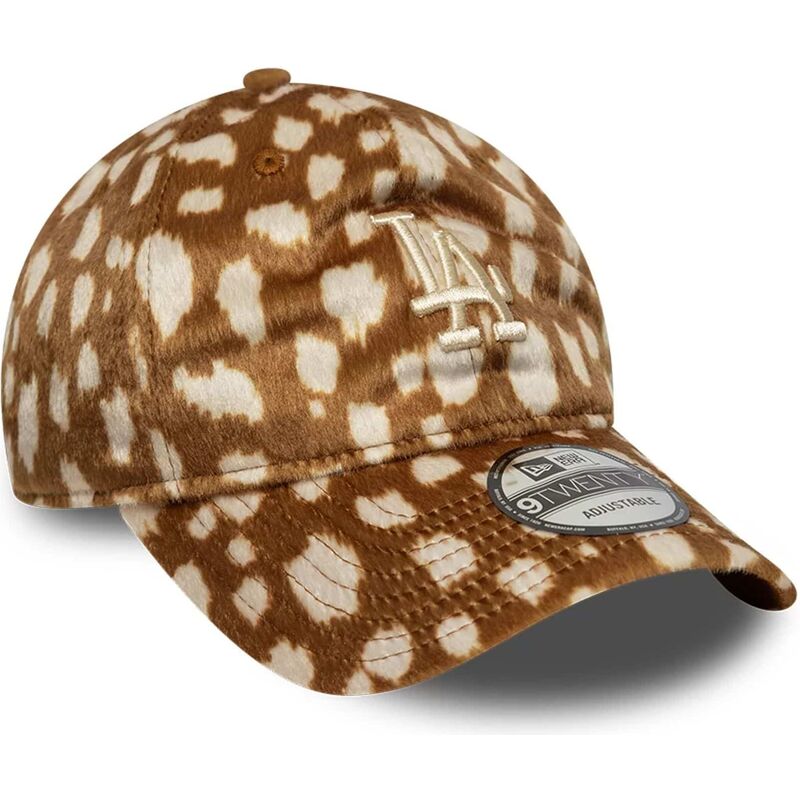 kasketter-buet-brun-justerbar-rem-9twenty-animal-print-fra-los-angeles-dodgers-mlb-af-new-era
