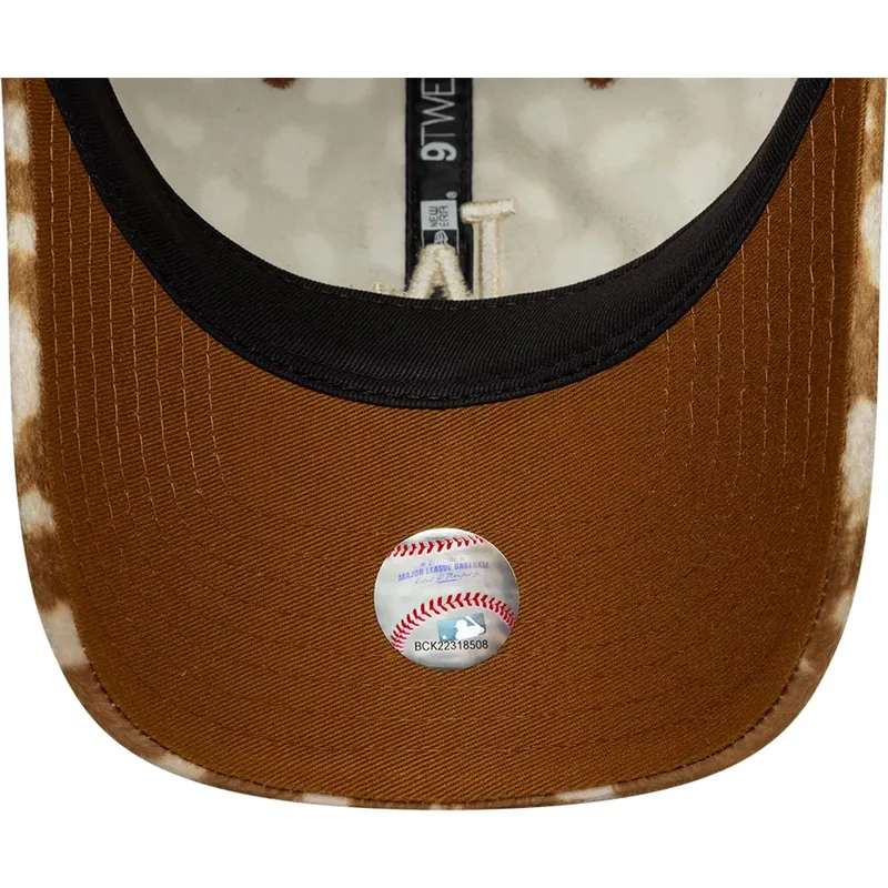 kasketter-buet-brun-justerbar-rem-9twenty-animal-print-fra-los-angeles-dodgers-mlb-af-new-era