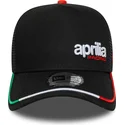 kasketter-buet-sort-snapback-e-frame-flawless-aprilia-piaggio-af-new-era