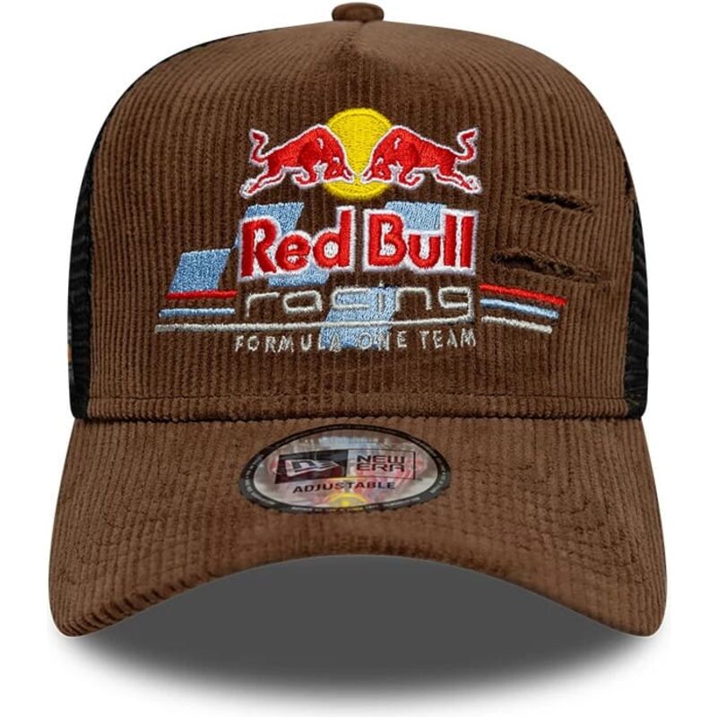 kasketter-buet-brun-snapback-a-frame-distressed-cord-fra-red-bull-racing-formula-1-af-new-era