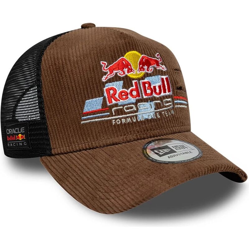 kasketter-buet-brun-snapback-a-frame-distressed-cord-fra-red-bull-racing-formula-1-af-new-era