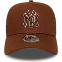 kasketter-buet-brun-snapback-e-frame-outline-fra-new-york-yankees-mlb-af-new-era