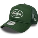 kasketter-buet-gron-snapback-a-frame-oval-patch-foam-af-new-era