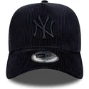 kasketter-buet-marinebla-snapback-a-frame-tonal-cord-fra-new-york-yankees-mlb-af-new-era