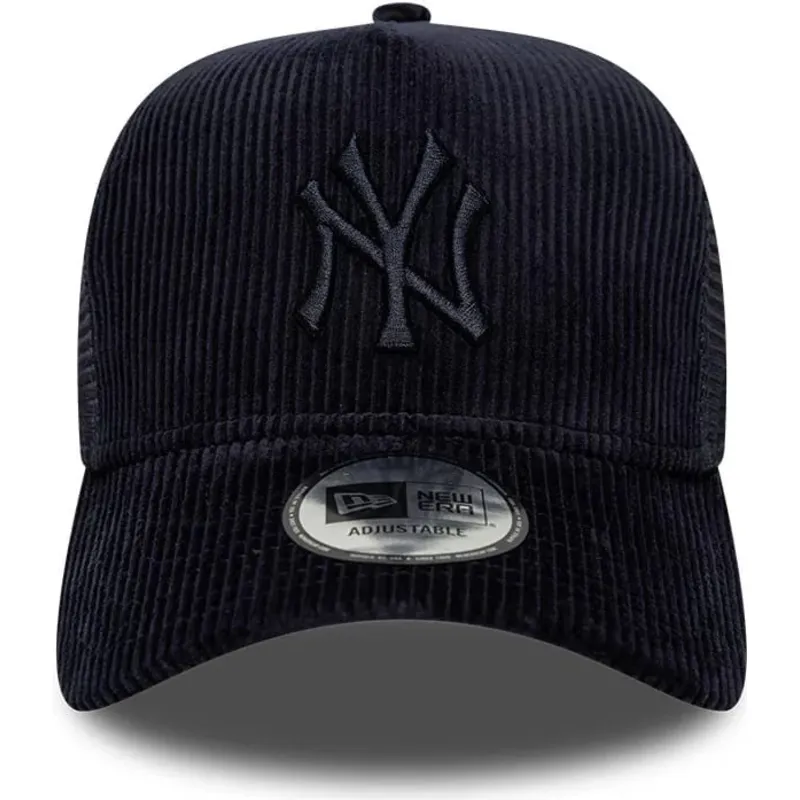 kasketter-buet-marinebla-snapback-a-frame-tonal-cord-fra-new-york-yankees-mlb-af-new-era