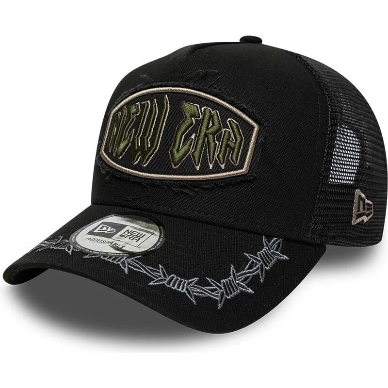 kasketter-buet-sort-snapback-e-frame-distressed-patch-af-new-era kasketter-buet-sort-snapback-e-frame-distressed-patch-af-new-era