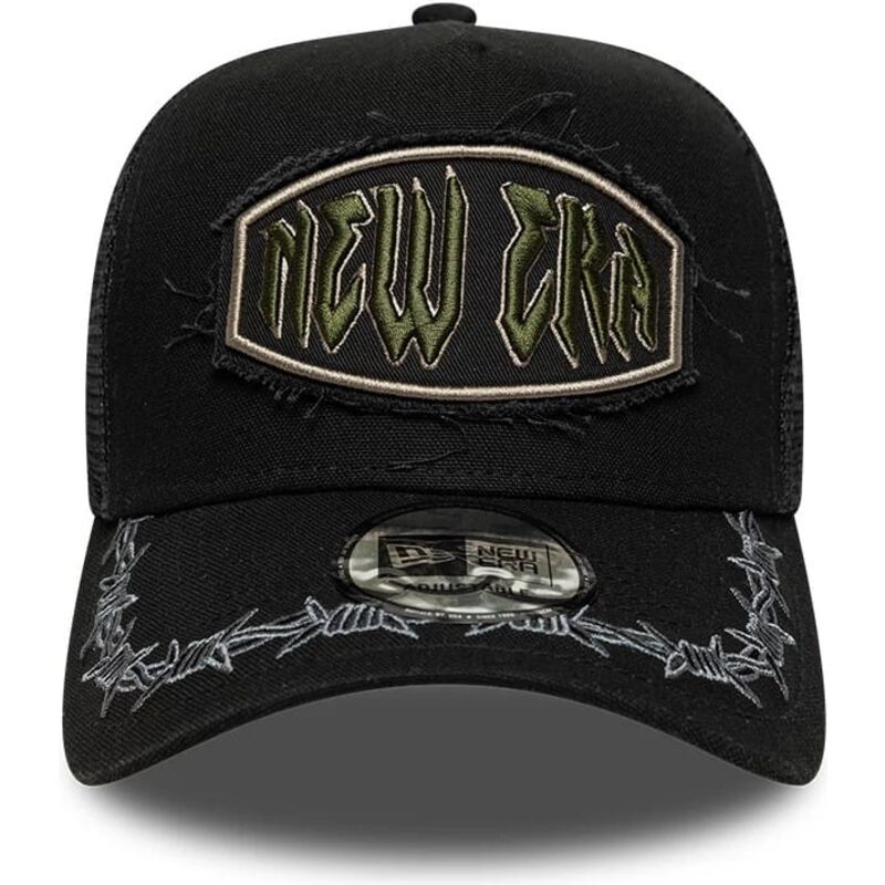 kasketter-buet-sort-snapback-e-frame-distressed-patch-af-new-era kasketter-buet-sort-snapback-e-frame-distressed-patch-af-new-era
