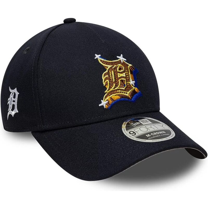 kasketter-buet-marinebla-snapback-9forty-m-crown-a-frame-emblem-fra-detroit-tigers-mlb-af-new-era