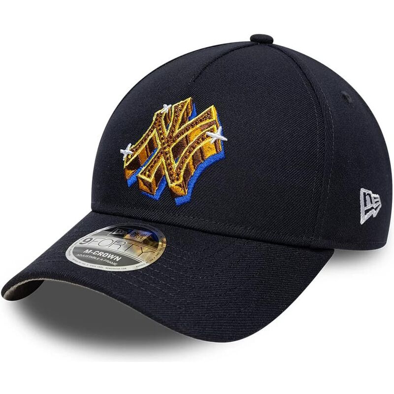 kasketter-buet-marinebla-snapback-9forty-m-crown-a-frame-emblem-fra-new-york-yankees-mlb-af-new-era