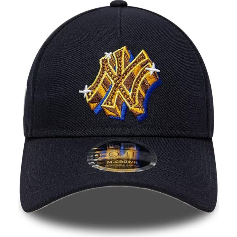 kasketter-buet-marinebla-snapback-9forty-m-crown-a-frame-emblem-fra-new-york-yankees-mlb-af-new-era